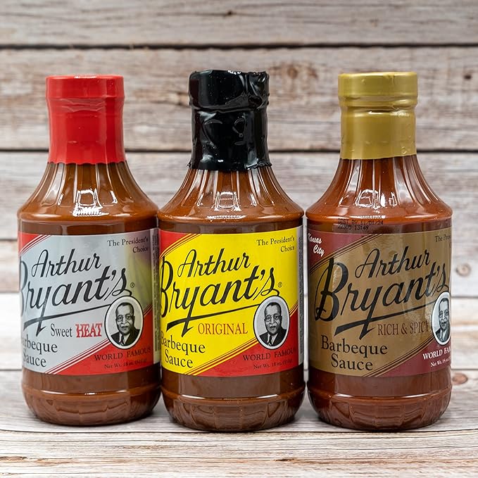 Arthur Bryants BBQ Sauce (Variety) — Original Rich &amp Spicy and Sweet Heat BBQ Sauce Natural Pack — Best BBQ Sauce for BBQ Lovers (18 Oz Pack of 3)