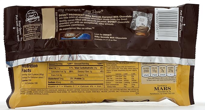Dove Milk Chocolate Caramel Promises 7.94 Ounce Packages (Pack of 4)