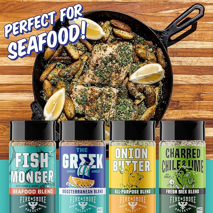Fire &amp Smoke Society Motherload (18-Pack) Variety | BBQ Rubs and Seasonings Christmas Gifts for Men Grilling Accessories | Steak Seasoning Chicken Burgers Pulled Pork | Large Spices Set