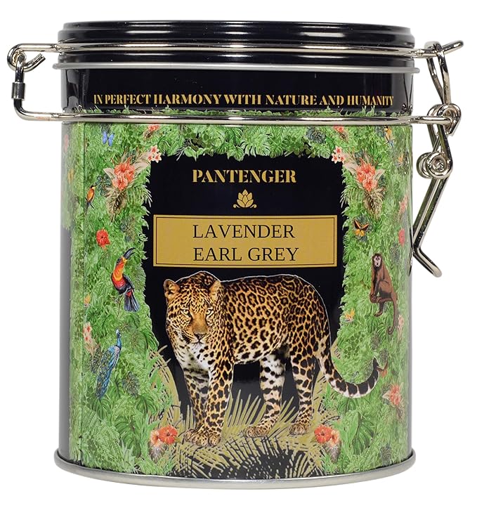 Pantenger Lavender Earl Grey Tea. 3.5 OZ | Ceylon Black Tea Loose Leaf Bergamot Essential Oil and Lavender Blossoms | Lavender Tea. Packed in USA.