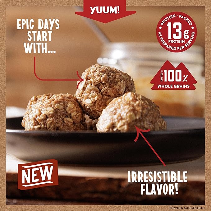Kodiak Cakes Oatmeal Protein Ball Mix Snickerdoodle High Protein 100% Whole Grains (Pack of 6)