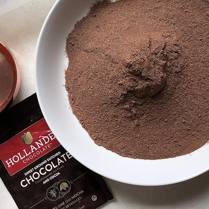 Hollander Sweet Ground Dutched Chocolate Powder | 2.5lb Bag | Beverage Specialty Coffee Drinks Baking &amp Desserts | Clean Label &amp Gourmet Ingredients | GMO Free Rainforest Alliance Certified