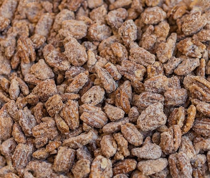 The Pecan Pantry - 1 lb Premium Praline Pecan Halves - U.S.A. Grown - Resealable Bag - Perfect for Baking Snacking and Cooking