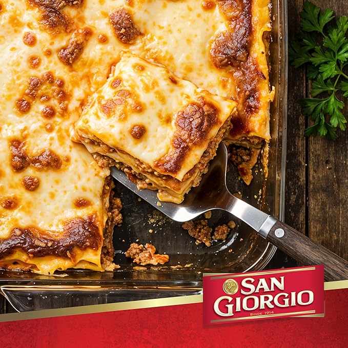 San Giorgio Lasagna Pasta 12 Pack (16 oz Boxes) Traditional Lasagna Noodles for Baked Pasta Dishes