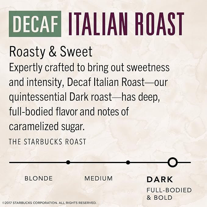 Starbucks VIA Instant Coffee Decaf Italian Roast 7 Count
