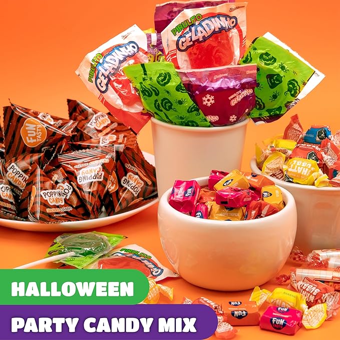 Party Candy Bulk 10-Pound Box - Party Mix - Popping Rocks Lollipops Taffies Gum - Assorted Candy Variety Pack - Candies for Goody Bags and Pinata Fillers
