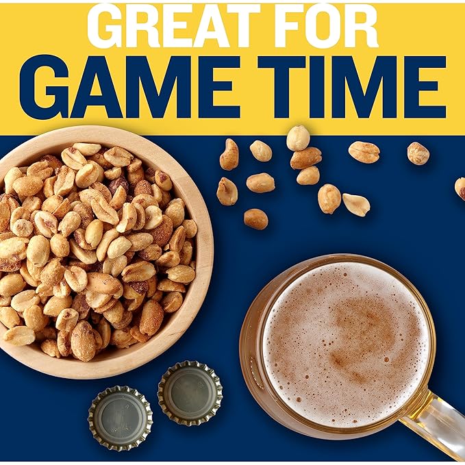 PLANTERS Peanuts Dry Roasted Peanuts Lightly Salted Snack Mix Snacks for Adults - 16 oz. Jars Pack of 12 PLANTERS Nuts