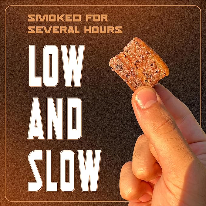 MaxJerky Montreal Maple Bacon Burnt Ends Smoked Bacon Jerky 2.5 OZ (4 Pack)