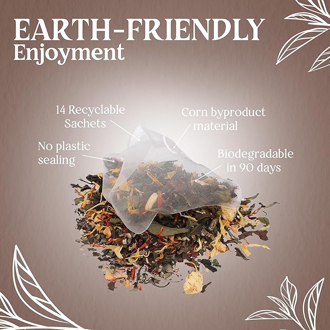 Tropical Pina Colada White Tea Blend by Happy Valley Tea Company – 14- Satchel – Cocktail-Inspired – Enjoy it HOT ICED or Mocktail. Coconut Pineapple – No Artificial Flavors Drink mix Tea Bag