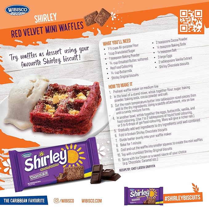 Wibisco Shirley Biscuits Chocolate 3.7 oz (Pack of 24)