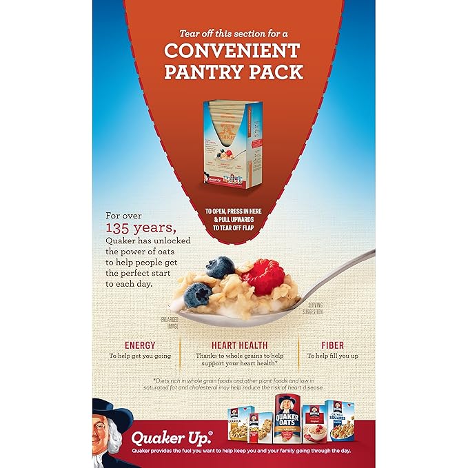 Quaker Instant Oatmeal Cinnamon &amp Spice 10-Count Boxes (Pack of 4)