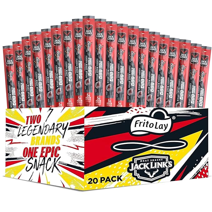 Frito Lay Jack Link's Doritos Meat Sticks Sweet &amp Tangy BBQ 0.92 oz Sticks (20 Pack)