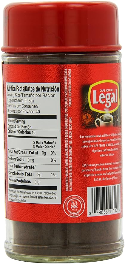 Cafe Legal Instant Coffee 3.5-Ounce (Pack of 6)