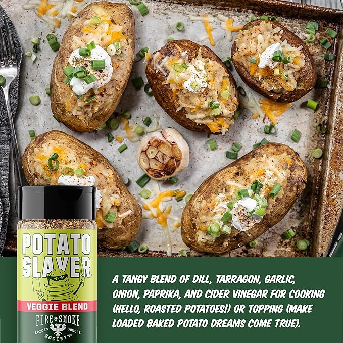 Fire &amp Smoke Society Burger &amp Fries Seasoning Variety Pack | BBQ Rubs and Seasonings for Smoking and Grilling | Father's Day Gifts for Dad Grilling Accessories Large (4-Pack)