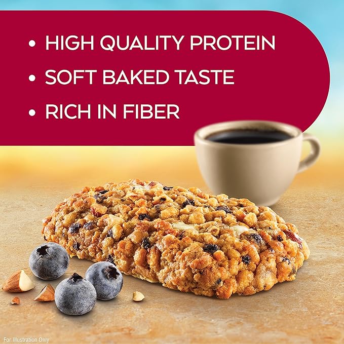 Atkins Soft Baked Blueberry Protein Bars 20 Count &amp Caramel Chocolate Nut Roll Snack Bars 16 Count Bundle