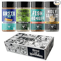 Fire &amp Smoke Society Seasoning Variety Pack | BBQ Rubs for Smoking and BBQ Seasonings for Grilling | Gifts for Dad Men Gifts | Large Spices Set (4-Pack)