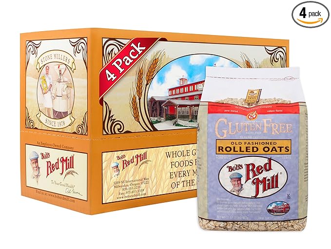 Bob's Red Mill Gluten Free Old Fashioned Rolled Oats 32 Ounce (Pack of 4)