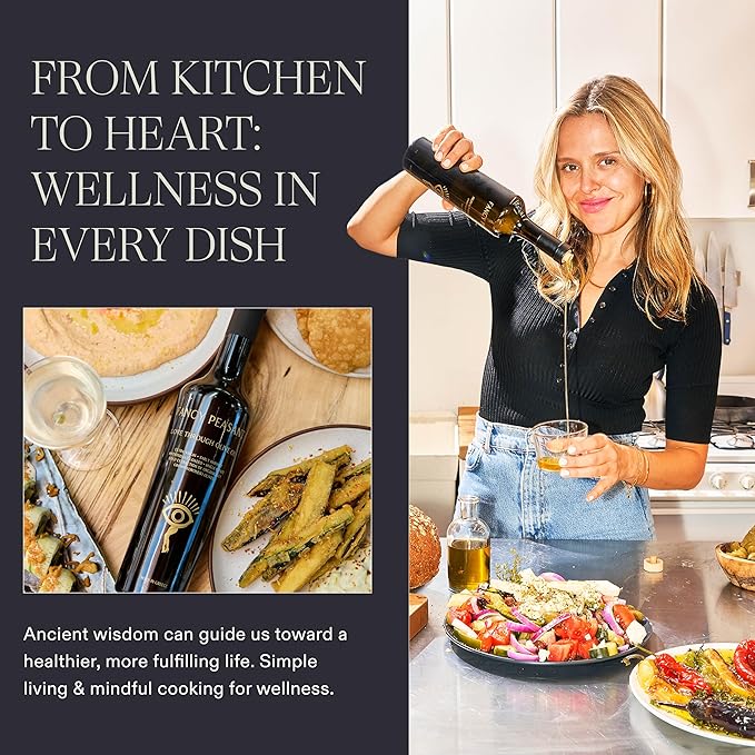 Fancy Peasant Everything Olive Oil 500ML Bottle of Greek Extra Virgin Olive Oil Polyphenol Rich EVOO with Olives from Greece