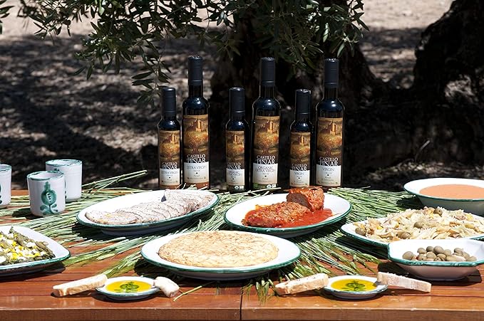 Castillo de Pinar First Cold Pressed Extra Virgin Olive Oil Picual Single-Variety 500ml Less Than 02% Acidity Gluten Free Non GMO