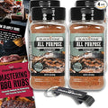 Blackstone All Purpose (AP) Seasoning – Gourmet Griddle Premium Barbecue Rub 4 Pk (29.2 oz) + BBQ Masters &amp Opener (6 Items)!