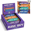 RAW REV Vegan Protein Bars Variety Pack - 12 bars Non-GMO Plastic-Neutral Nothing Artificial Glo Formula Gluten-Free Keto-Friendly Paleo Kosher No Sugar Alcohols No Stevia