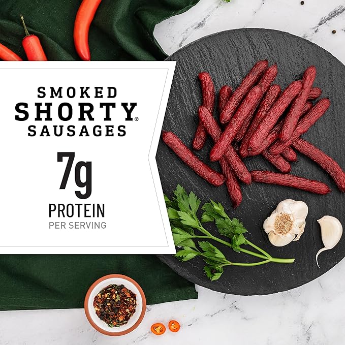 Duke's Original Hot and Spicy and Hatch Green Chile Smoked Shorty Sausages Variety Pack Easter Basket Stuffer for Men 2.5 oz each