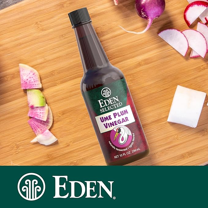 Eden Ume Plum Vinegar Traditionally Made in Japan No Chemical Additives 10 oz Amber Glass Bottle (3-Pack)