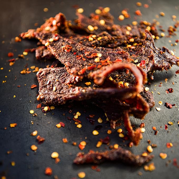 Centennial Cuts Beef Jerky – Blazing Saddles Jalapeño – High Protein Bold Jalapeño Flavor – 7 oz Snack
