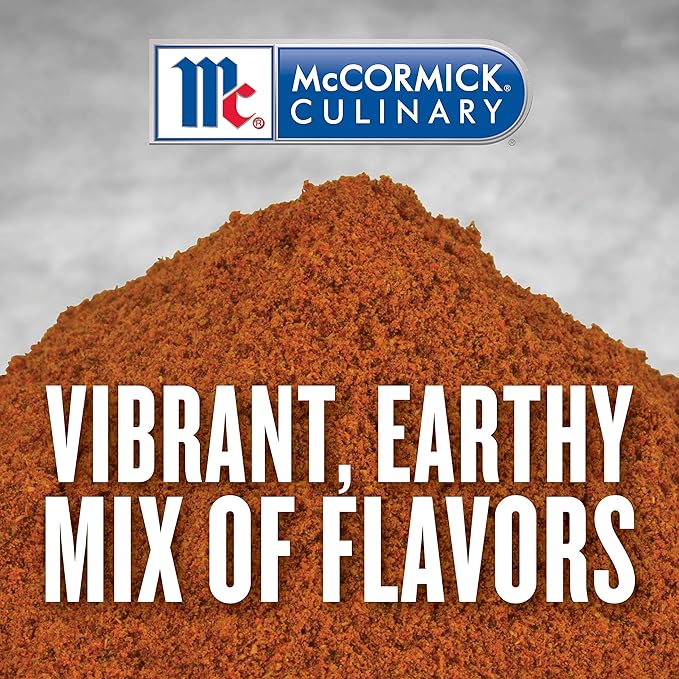 McCormick Culinary Moroccan Seasoning 16 oz - One 16 Ounce Container Moroccan Spice Blend with Cinnamon Cumin Black and Red Peppers and Turmeric