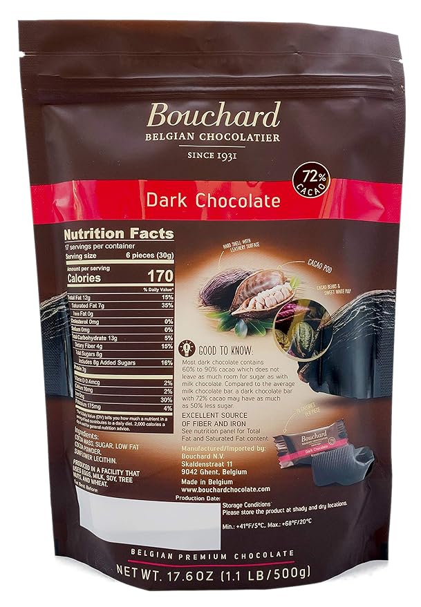 Discontinued in 2019 | Belgian Dark Chocolate | Individually Wrapped Pieces (1.1 LB)