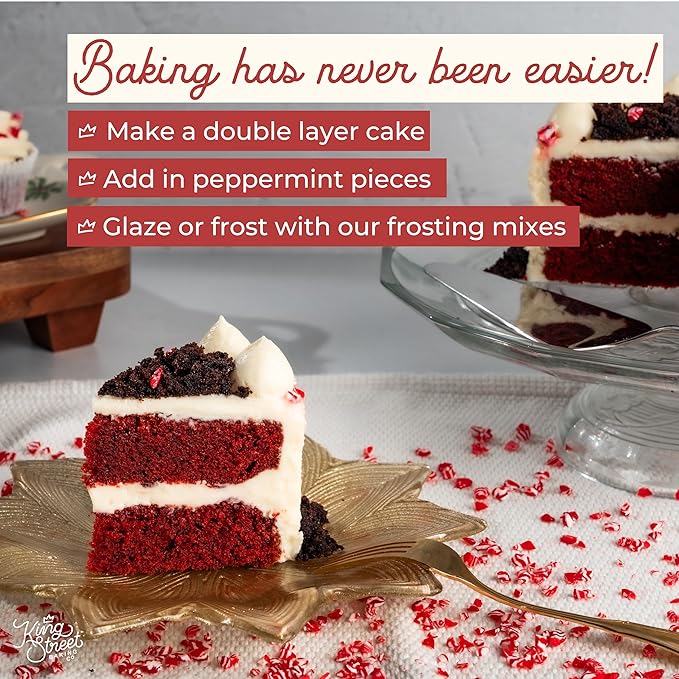 King Street Baking Co Red Velvet Cupcake &amp Cake Mix - Premium Ingredient Box Mix - 3 Pack