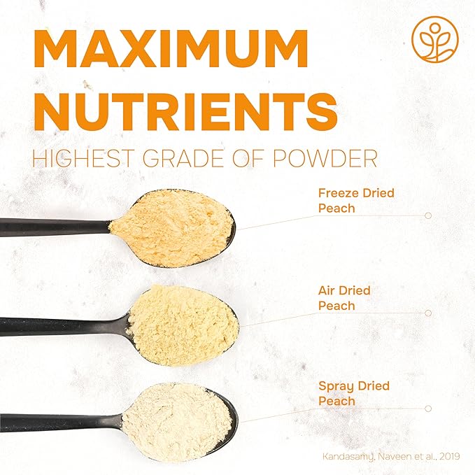 Jungle Powders Peach Powder 7 Ounce Powdered Freeze Dried Peaches for Smoothies No Sugar Added Additive Filler Free Peach Flavoring Extract for Baking Cooking Flavoring Smoothie