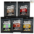 Ripped Beef Jerky - 100% Grass Fed Beef 20g Protein Real Ingredients Gluten Free No MSG Made in USA (2.5 Ounce (Pack of 5) Variety Pack)