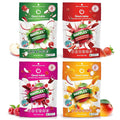 Happles Freeze Dried Apples Variety Pack with Mango Raspberry &amp Strawberry Fruit Powder – 100% Natural No Added Sugar Healthy Low Calorie Apple Crisps Snack No Artificial Flavours (4 Pack)