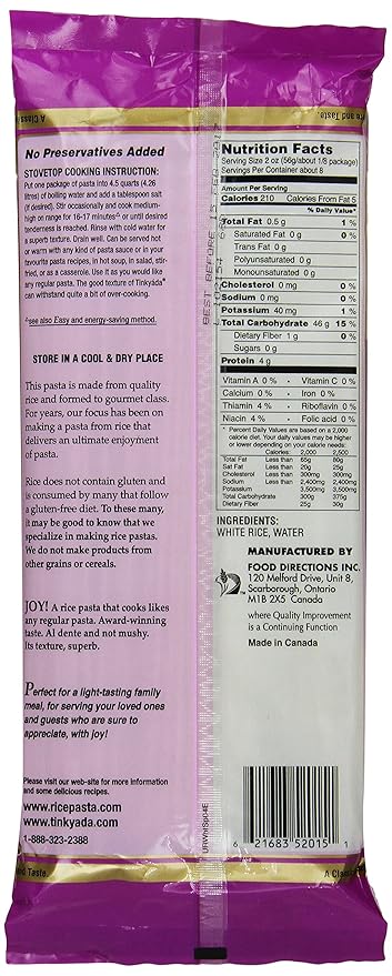 White Rice Pasta Spaghetti 16 Ounces (Case of 12)