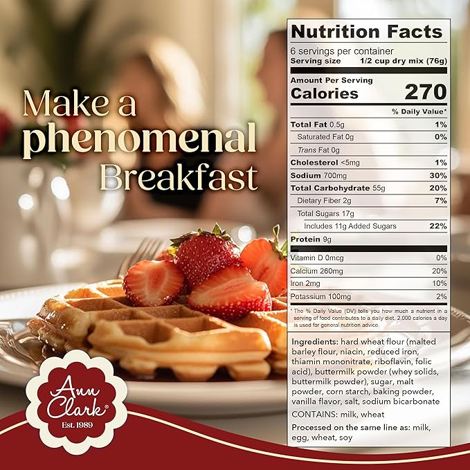 Ann Clark Gourmet Belgian Waffle Mix 16 oz. (2 Pack)