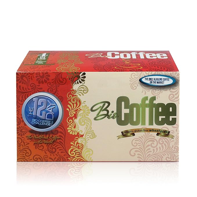 Bio Coffee- First Organic Instant Non-dairy Alkaline Coffee (3 Boxes 48 total sachets)