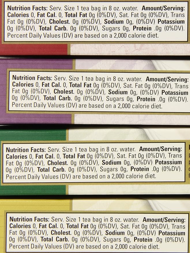 Davidson's Tea Assorted Herbal 8-Count Tea Bags (Pack of 12)