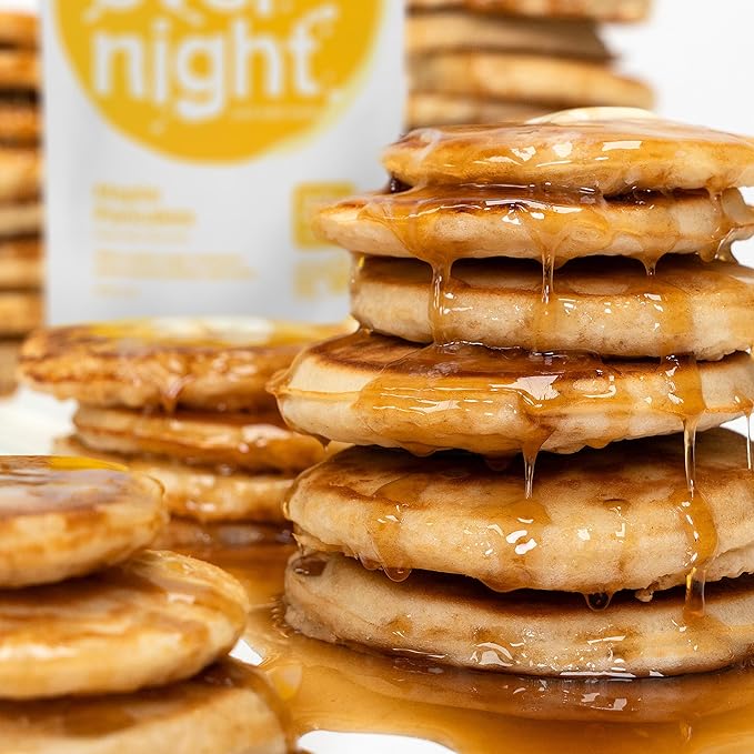 Oats Overnight - Maple Pancakes (16 Pack) Dairy Free High Protein Low Sugar Breakfast - Gluten Free High Fiber Non GMO Oatmeal (2.5oz per pack)