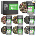 Tiesta Tea - 7 Green Teas Dry Flight Sampler Loose Leaf Medium Caffeine Hot &amp Iced Tea Premium Green Tea Blends 7 Resealable Sample Pouches