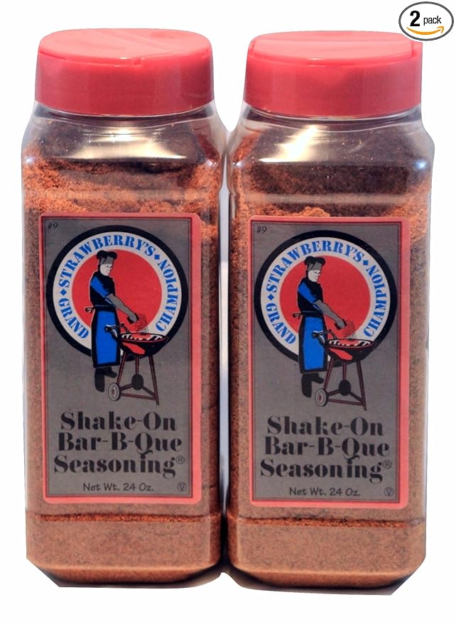 Strawberry's Grand Champion Shake-On Bar-B-Que Seasoning 24 Ounce (Pack of 2)