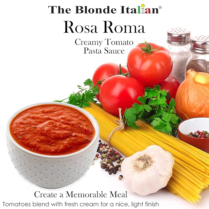 Rosa Roma Pasta Sauce - Italian Creamy Tomato Spaghetti Sauce - Vegetarian Made in USA with No Added Sugar (2 Pack 32oz Jars)
