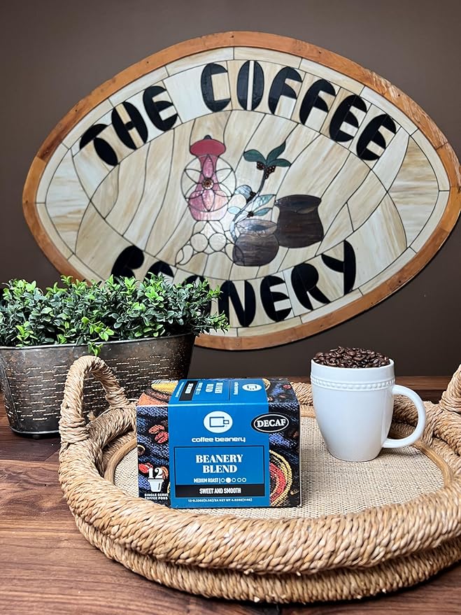 Decaf Beanery Blend Single Serve Coffee Pods | 12ct | SWP Decaf Coffee | 100% Specialty Arabica Coffee