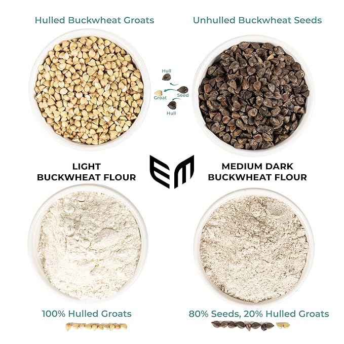 Buckwheat Flour | 5 LBS | Premium Quality Organic | Light/White | Medium Grind