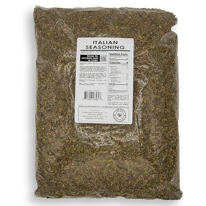 2 Lbs Bulk Italian Seasoning - Despensa Colombiana Condimento Italiano for Mediterranean Cooking and Sazon - Ideal Italian Seasoning Bulk Herbs Blend for Flavoring Dishes and Enhancing Culinary Creati