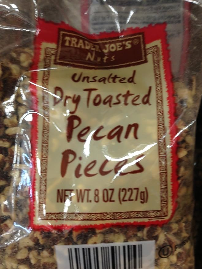 Trader Joe's Unsalted Dry Toasted Pecan Pieces (Pack of 2)