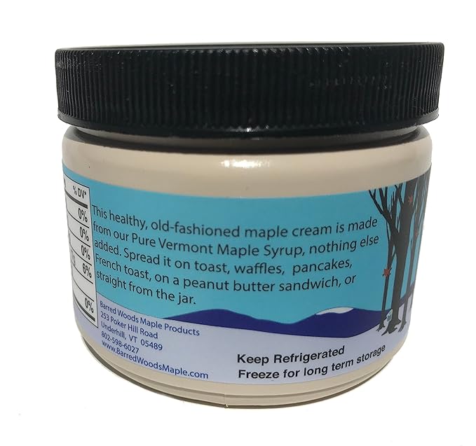 Pure Vermont Maple Cream - Barred Woods Maple Products - Maple Butter (Pack of 2)