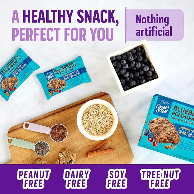 Cooper Street Cookies Chewy Granola Bakes Blueberry Pomegranate 1 Ounce (36 Count)