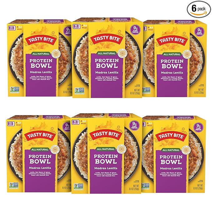Tasty Bite Indian Style Chili &amp Rice Bowl 8.8 Ounce Pack of 6 Ready to Eat Organic Basmati Microwaveable Vegetarian