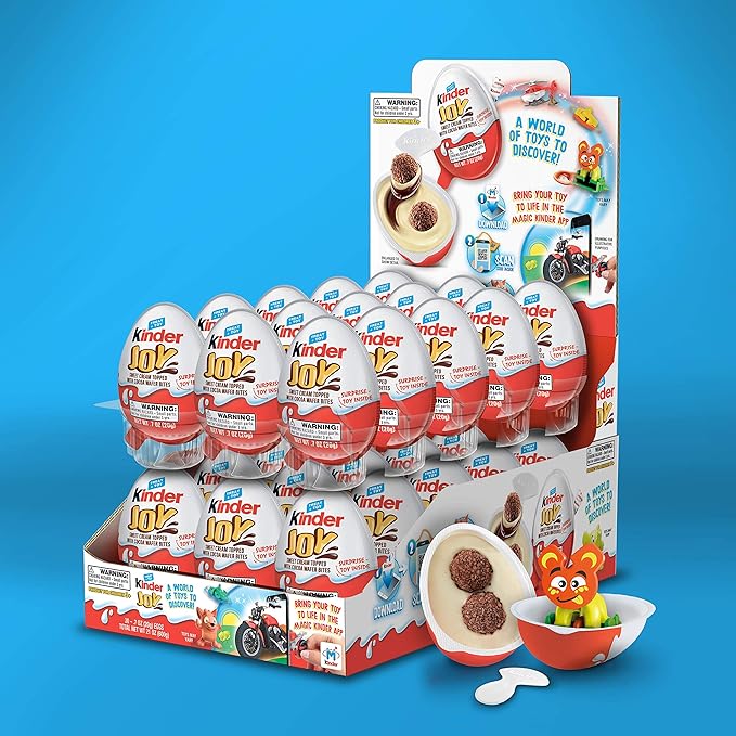 Kinder JOY Eggs 30 Count Individually Wrapped Chocolate Candy Eggs With Toys Inside Perfect Surprise for Kids 21 oz